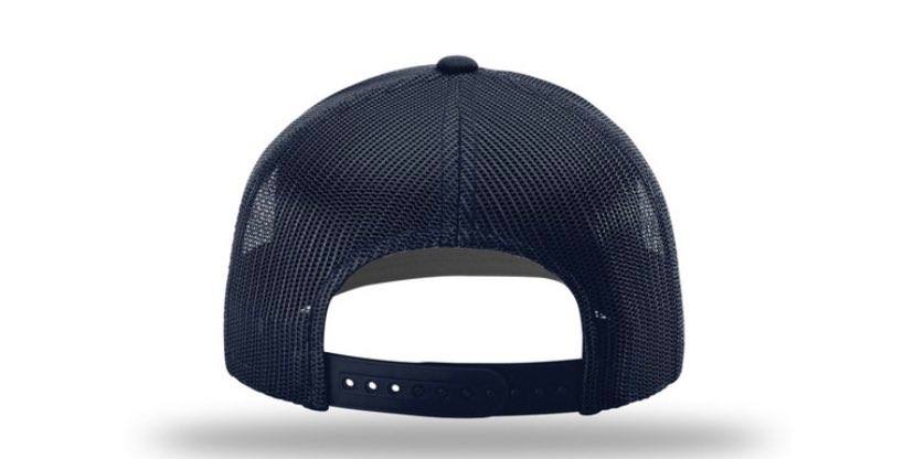 RUSTIC FISH FLAG Richardson 112 Trucker Cap (Navy/Navy)